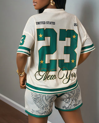 TANYAN Sports Jersey Top & Shorts Set-Meeba &amp; Mae