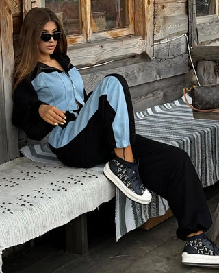 MILLIE Cropped Hoodie & Wide Leg Jogger Set-Meeba &amp; Mae