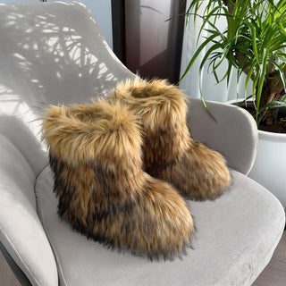 PLUSH Faux Fur Boots-Meeba &amp; Mae
