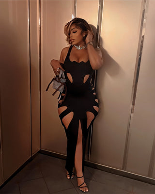 OPHELIA Cutout Split Maxi Dress-Meeba &amp; Mae