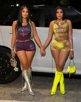 REYA Diamond Design Top and Shorts Set-Meeba &amp; Mae