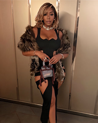 OPHELIA Cutout Split Maxi Dress-Meeba &amp; Mae