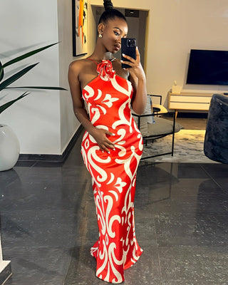 ANIKA Halter Maxi Dress-Meeba &amp; Mae