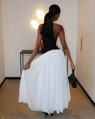 VESKA Halter Maxi Dress-Meeba &amp; Mae