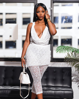 GABRIELLA Lace Hood Backless Top & Capri Pants Set-Meeba &amp; Mae