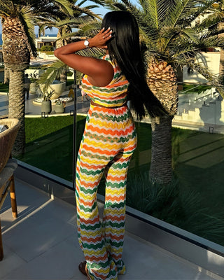 EUDORA Knit Crop Top & Flare Pants Set-Meeba &amp; Mae