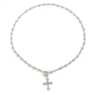 ALIUS Cross Clustered Necklace-Meeba &amp; Mae