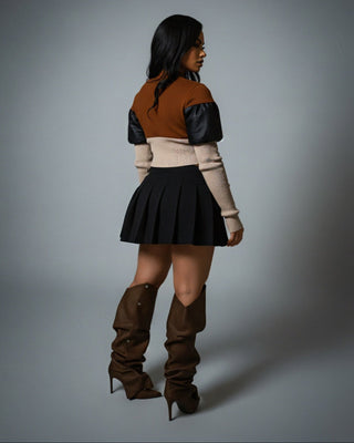 SION Puff Sleeve Cropped Jacket