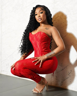 SAMANTHA Corset top & High-rise Fitted Pants Set-Meeba &amp; Mae