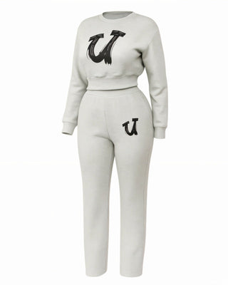 STARLA Graphic Letter Print Loungewear Set-Meeba &amp; Mae